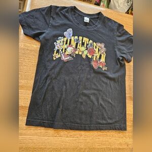 Hang Ming Ze W Black Graphic T-Shirt "Chinatown" Sz S See Pictures For Details